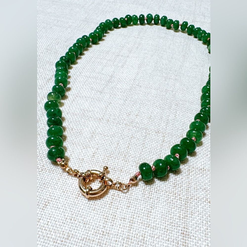 Natural stone beaded necklace N563 - Picture 4 of 5